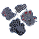 4 Piece/set Denim Jeans Fabric Trim Pants Clothes Applique Patches Badge for Sewing Crafts DIY