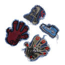 4 Piece/set Denim Jeans Fabric Trim Pants Clothes Applique Patches Badge for Sewing Crafts DIY