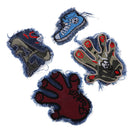 4 Piece/set Denim Jeans Fabric Trim Pants Clothes Applique Patches Badge for Sewing Crafts DIY