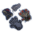 4 Piece/set Denim Jeans Fabric Trim Pants Clothes Applique Patches Badge for Sewing Crafts DIY