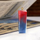 2 Pieces Clear Rectangle Silicone Mold DIY Resin Jewelry Pendant Necklace Molds