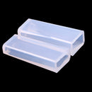 2 Pieces Clear Rectangle Silicone Mold DIY Resin Jewelry Pendant Necklace Molds