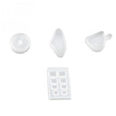 4 Piece Mixed Shape DIY Silicone Pendant Mold Mould for Resin Jewelry Making Craft Mini Fish