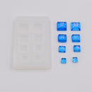 4 Piece Mixed Shape DIY Silicone Pendant Mold Mould for Resin Jewelry Making Craft Mini Fish
