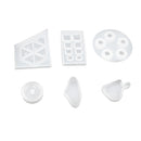 4 Piece Mixed Shape DIY Silicone Pendant Mold Mould for Resin Jewelry Making Craft Mini Fish