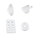 4 Piece Mixed Shape DIY Silicone Pendant Mold Mould for Resin Jewelry Making Craft Mini Fish