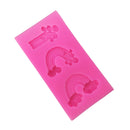 Silicone Fondant Cake Sugarcraft Cake Decorating Mould Tools Rainbow/Clouds