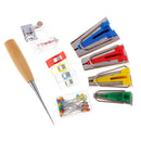 11 Pieces Fabric Bias Tape Maker Kit for Sewing Quilting Awl and Adjustable Binder Foot Pin Awl Clip in Case