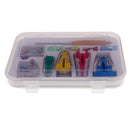 11 Pieces Fabric Bias Tape Maker Kit for Sewing Quilting Awl and Adjustable Binder Foot Pin Awl Clip in Case
