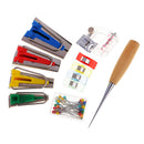11 Pieces Fabric Bias Tape Maker Kit for Sewing Quilting Awl and Adjustable Binder Foot Pin Awl Clip in Case
