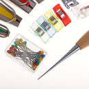 11 Pieces Fabric Bias Tape Maker Kit for Sewing Quilting Awl and Adjustable Binder Foot Pin Awl Clip in Case