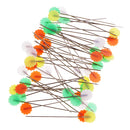 50 Pieces/Lot 4cm Boxed Sewing Accessories Patchwork Pins Straight Pins Flower Flat Head Pins Needle Craft DIY Tools