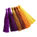 6 Pieces Small Silky Tassels Trim for Sewing Craft Scrapbooking Card Making