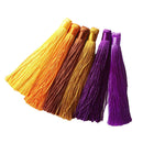6 Pieces Small Silky Tassels Trim for Sewing Craft Scrapbooking Card Making
