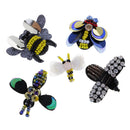 5 Pieces/Set Vintage Rhinestone Dragonfly Bee Insect Beaded Applique Patches DIY