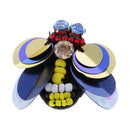 5 Pieces/Set Vintage Rhinestone Dragonfly Bee Insect Beaded Applique Patches DIY