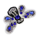 Sew On Patch Embroidered Rhinestones Beaded Applique Butterfly Cloth Decor
