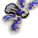 Sew On Patch Embroidered Rhinestones Beaded Applique Butterfly Cloth Decor