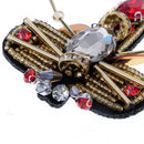 Bees Sequins Rhinestones Bead brooch Patches Applique Sew on Clothes Shoes Bags Decoration Patch DIY Craft