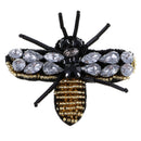 Fashion Bee Beads Rhinestone Patch Badge Sewing on Applique for DIY Apparel Dress Bag