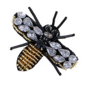 Fashion Bee Beads Rhinestone Patch Badge Sewing on Applique for DIY Apparel Dress Bag