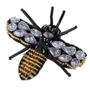 Fashion Bee Beads Rhinestone Patch Badge Sewing on Applique for DIY Apparel Dress Bag