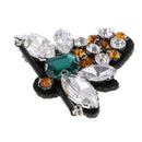 3D Rhinestone Bee Beaded Patch Sew on Crytsal Gems Applique for Clothing Decoration Patch DIY Headbands Coats Bags