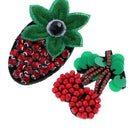 5 Pieces/Set Chic Fruits Patch Beads Rhinestone Applique Badge Hat Fabric Craft