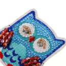 Sew On Patch Embroidered Sequin Beaded Applique Owl Pattern Cloth Decor