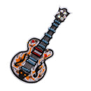 Sequin Iron On Sew On Patches Beaded Embroidery Violin Motif Badge Clothes Fabric Applique Sewing Decoration DIY