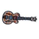 Sequin Iron On Sew On Patches Beaded Embroidery Violin Motif Badge Clothes Fabric Applique Sewing Decoration DIY