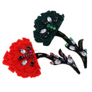 2 Pieces Flower Beaded Rhinestones Patch Sew on Patch Embroidered Patch Decoration