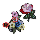 2pcs/Set Sew On Patch Embroidered Sequin Beaded Applique Flower Cloth Decor