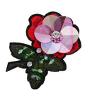 2pcs/Set Sew On Patch Embroidered Sequin Beaded Applique Flower Cloth Decor