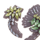 2pcs/Set Embroidery Rhinestone Beaded Patch Applique Handcrafts Cloth Decor