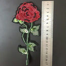 DIY Embroidered Rose Flower Patches For Cloth Sewing Applique Embellishment