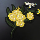 DIY Embroidered Yellow Flower Patch For Cloth Sewing Applique Embellishment