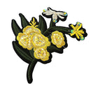 DIY Embroidered Yellow Flower Patch For Cloth Sewing Applique Embellishment