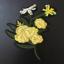 DIY Embroidered Yellow Flower Patch For Cloth Sewing Applique Embellishment