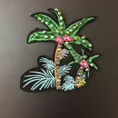DIY Embroidered Coconut Tree Patch For Cloth Sewing Appliques Embellishment