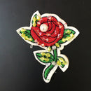 2 Pieces DIY Embroidered Flower Patches For Cloth Sewing Appliques Embellishment