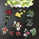 2 Pieces DIY Embroidered Flower Patches For Cloth Sewing Appliques Embellishment