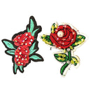 2 Pieces DIY Embroidered Flower Patches For Cloth Sewing Appliques Embellishment
