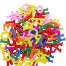 100 Pieces Children Alphabet A to Z Wooden Buttons Decorative Handmade DIY Sewing Crafts Scrapbooking Card for Baby