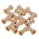 20 Pieces Unfinished Wooden Spools Thread Bobbins Cord Wire Coils Sewing Notions 27mmX16mm
