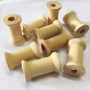20 Pieces Unfinished Wooden Spools Thread Bobbins Cord Wire Coils Sewing Notions 27mmX16mm