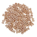 100 Pieces Mini Natural Color Wooden Empty Spools for Thread String Ribbons Wires Trims 14mmx12mm