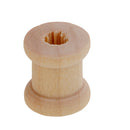 100 Pieces Mini Natural Color Wooden Empty Spools for Thread String Ribbons Wires Trims 14mmx12mm