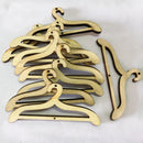 10 Pieces Wood Clothes Hanger Craft for Home Decoration Hanging Embellishment Children Handwork 2.5cm/0.98