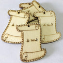 20 Pieces Wooden Scroll Shaped Ornaments Bunting Embellishment Scrapbook Card Sewing Craft/Floss Bobbins 2.01